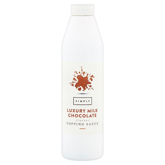 Simply Luxury Milk Chocolate Flavour Topping Sauce 1kg, Case of 6 (Save £5.00) Simply