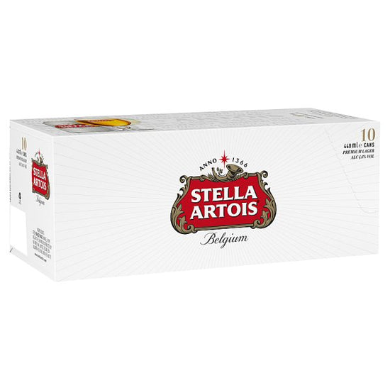 Stella Artois Belgium Premium Lager Beer Cans 10 x 440ml British Hypermarket-uk Stella Artois