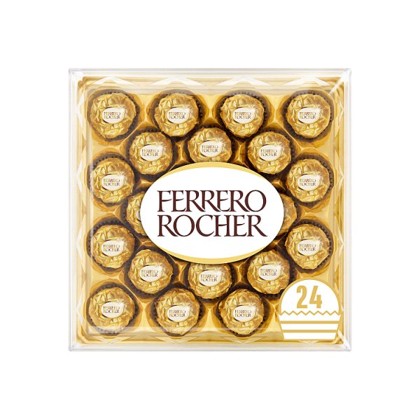 Ferrero Rocher Gift Box of Chocolate 24 Pieces (300g), Czase of 6 Ferrero Rocher
