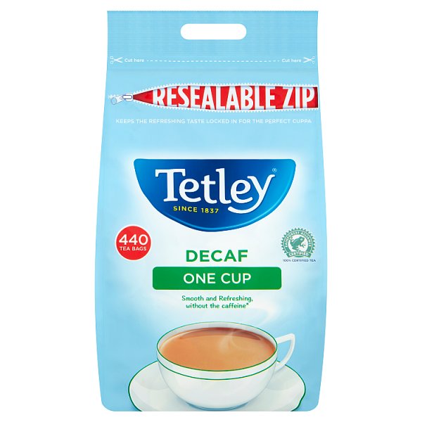 Tetley Decaf Tea Bags x440, Case of 6 British Hypermarket-uk Tetley
