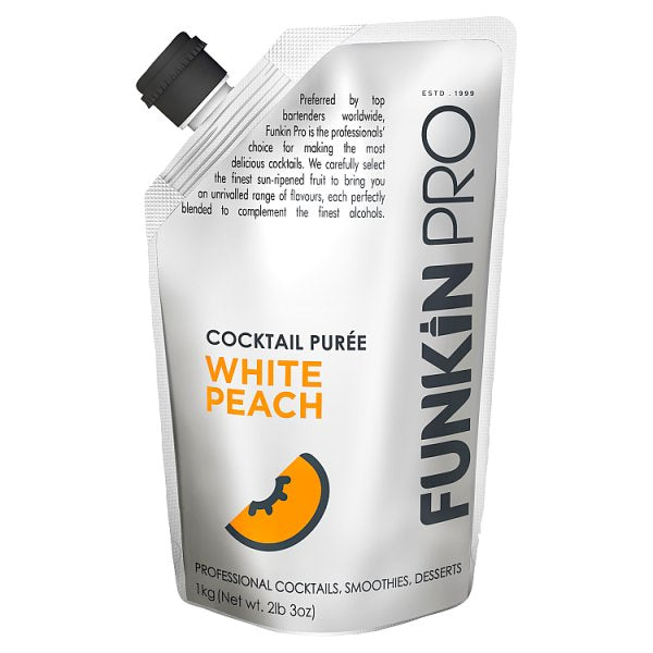 Funkin Pro White Peach Puree 1kg, Case of 5 FunkinPro