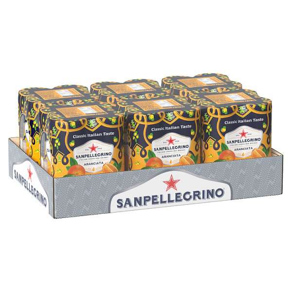 Sanpellegrino Classic Taste Orange Slim Can 330ml, Case of 4 British Hypermarket-uk Sanpellegrino