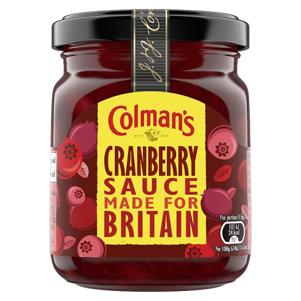 Colman's Cranberry Sauce 165g, Case of 8 Colman's