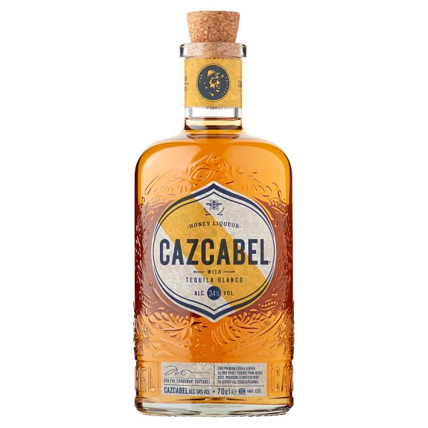 Cazcabel Honey Liqueur with Tequila Blanco 70cl, Case of 6 Cazcabel