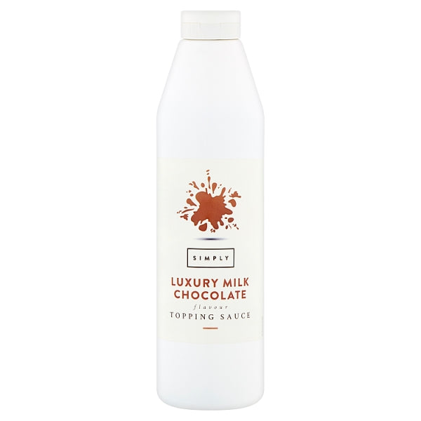 Simply Luxury Milk Chocolate Flavour Topping Sauce 1kg, Case of 6 (Save £5.00) Simply