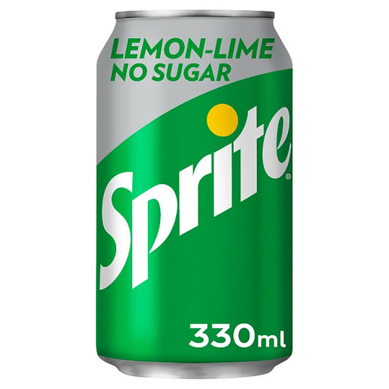 Sprite No Sugar 330ml Can, Case of 24 Sprite