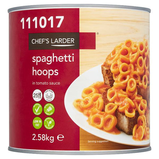 Chef's Larder Spaghetti Hoops 2.58kg, Case of 6 Chef's Larder