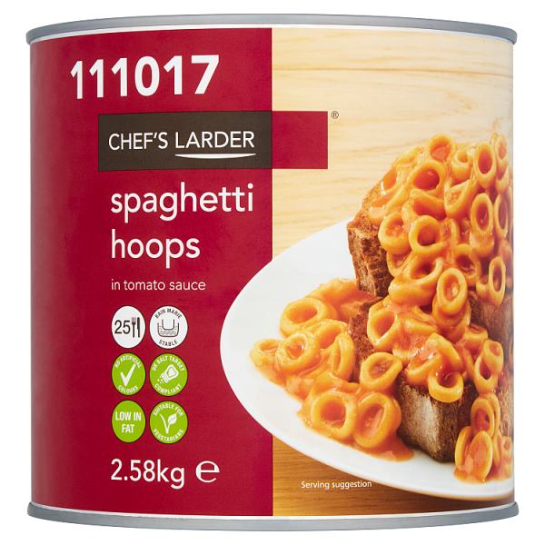 Chef's Larder Spaghetti Hoops 2.58kg Chef's Larder