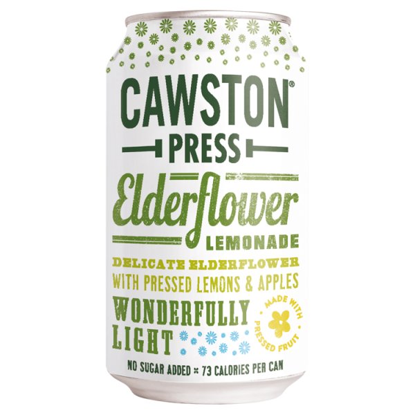 Cawston Press Sparkling Elderflower Lemonade 330ml, Case of 24 Cawston Press