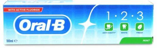 Oral-B 123 Fresh Mint Toothpaste 75ml Case of  12 British Hypermarket-uk Oral B