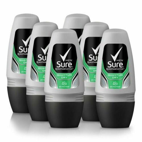 Sure Quantum Dry Antiperspirant Deodorant Roll On 50ml (Pack of 6) British Hypermarket-uk Sure