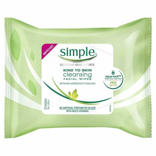 Simple Cleansing Facial Wipes 25 wipes Case of 6 British Hypermarket-uk British Hypermarket-uk