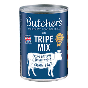 Butcher's Tripe Wet Dog Food Tin 400g, case of 12 Butchers