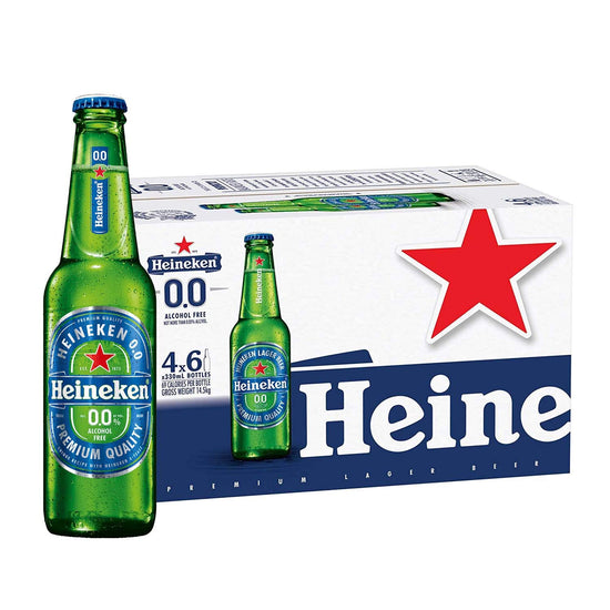 Heineken 0.0 Alcohol Free Beer 330ml Bottles, Case of 24 Heineken