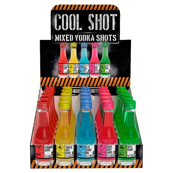 Cool Shot Mixed Vodka Shots 25 x 20ml, Cool Shot