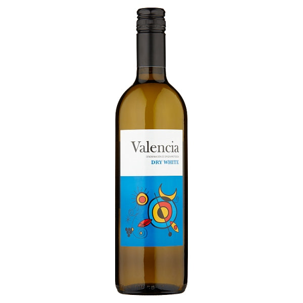 Valencia Dry White 75cl, Case of 6 British Hypermarket-uk Valencia