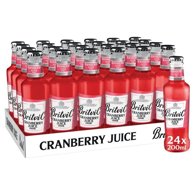 Britvic Cranberry Juice Drink 200ml, case of 24 Britvic