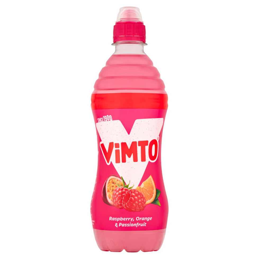 Vimto Raspberry, Orange & Passionfruit 500ml [PM £1.00 ] x 12 British Hypermarket-uk Vimto