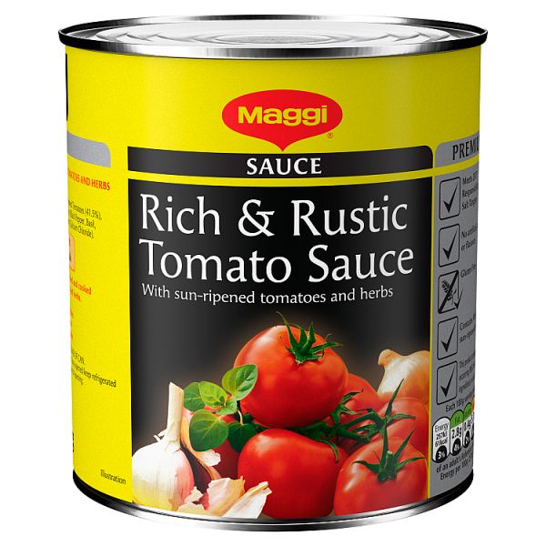 Maggi Rich & Rustic Tomato Sauce Tin 800g, Case of 12 Maggi