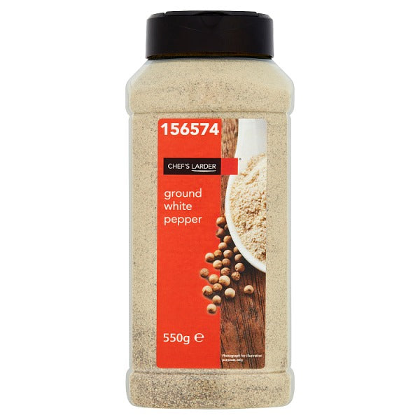 Chef's Larder Ground White Pepper 550g, Case of 6 Chef's Larder