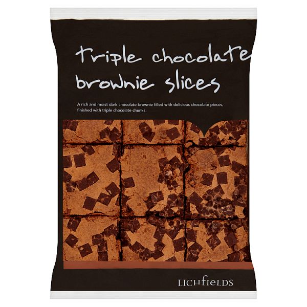 Lichfields Triple Chocolate Brownie Slices 675g, Case of 4 Lichfields