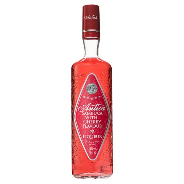 Antica Sambuca with Cherry Flavour Liqueur 70cl, Case of 6 Antica
