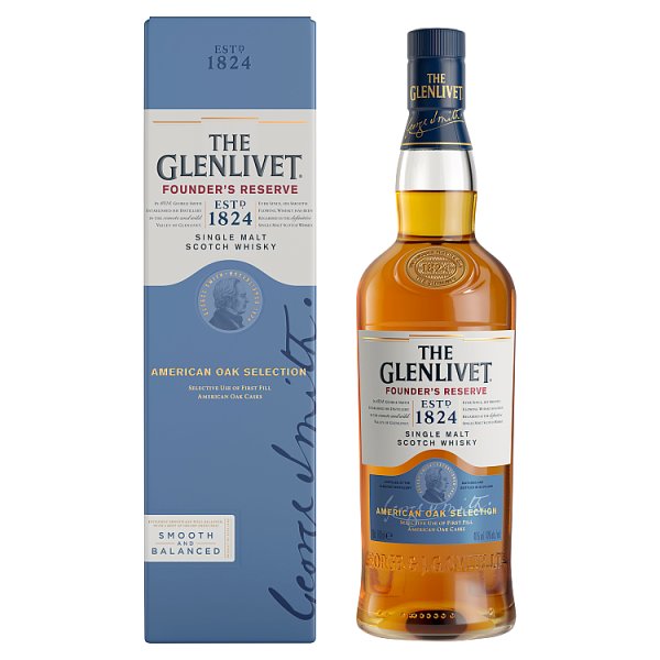 The Glenlivet Founder's Reserve Single Malt Scotch Whisky 70cl, Case of 6 British Hypermarket-uk The Glenlivet