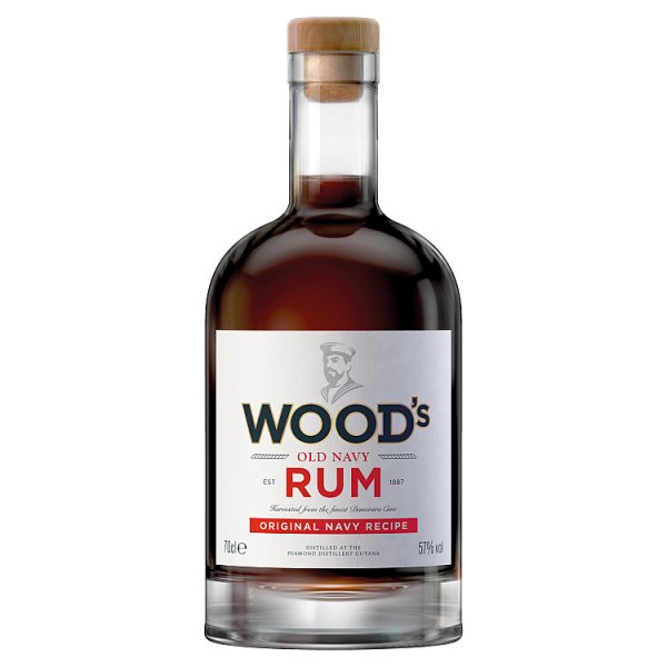 Wood's 100 Navy Rum 70cl, Case of 6 British Hypermarket-uk Wood's