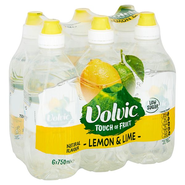 Volvic TOF Lemon/Lime S/Cap, Case of 6 Volvic
