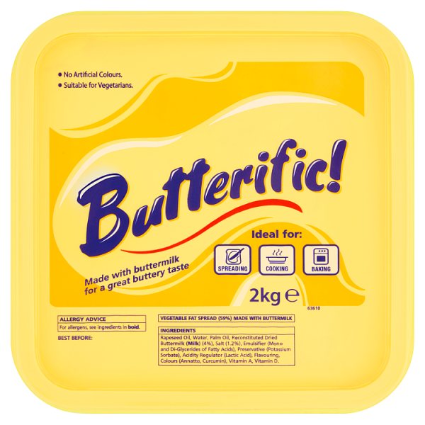 Butterific 2kg, case of 6 Butterific