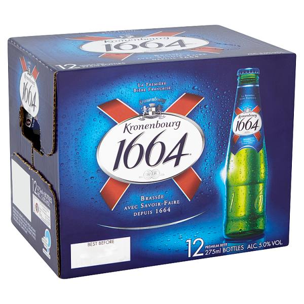 Kronenbourg 1664 Lager Beer 12 x 275ml Bottles Kronenbourg 1664