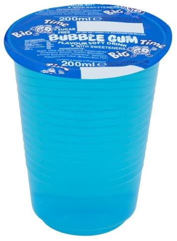Big Time Bubble Gum Flavour Soft Drink with Sweeteners 24 x 200ml Big Time