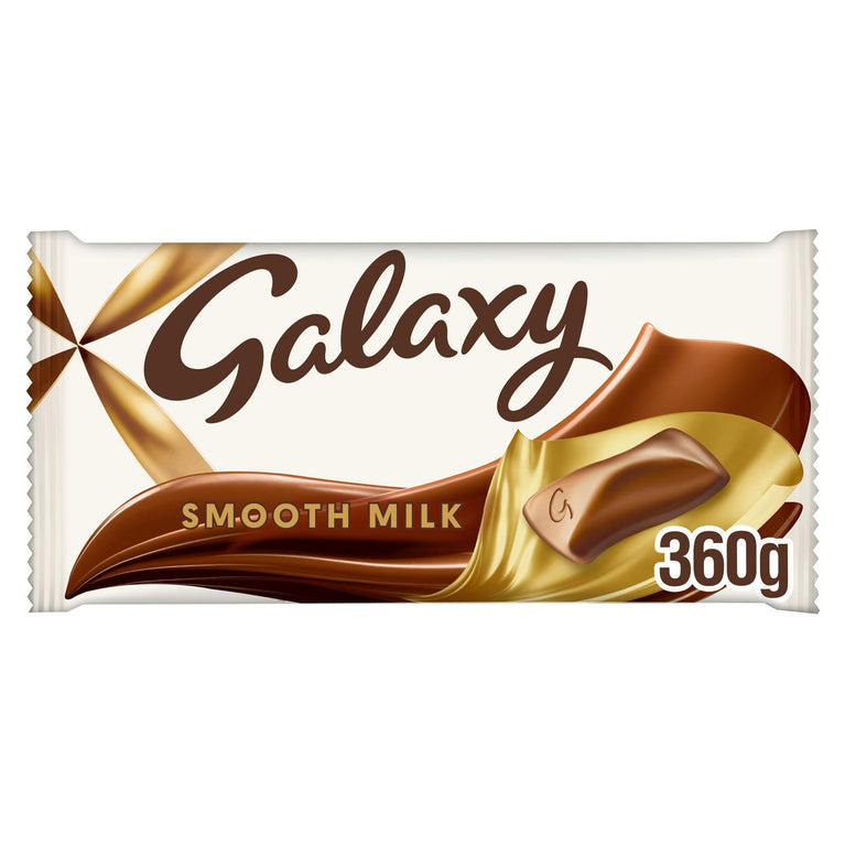Galaxy Smooth Milk Chocolate Gift Large Sharing Block Bar Vegetarian 360g Galaxy