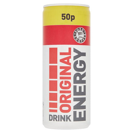 Euro Shopper Original Energy Drink 250ml [PM 50p], Case of 24 Euro Shopper