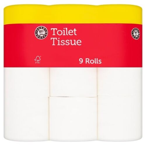 Euro Shopper Toilet Tissue 9 Rolls, Case of 5 Euro Shopper