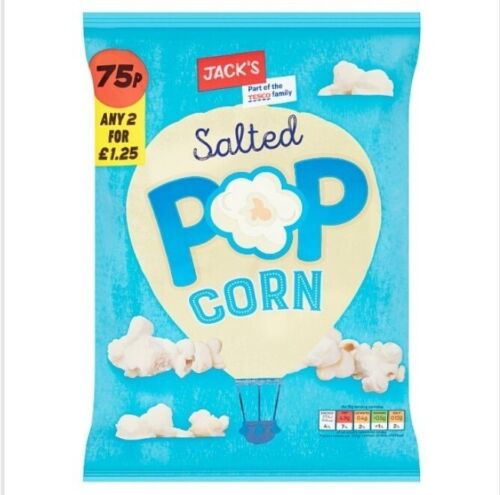 Jack's Salted Pop Corn 50g [PM 75p 2 for £1.25 ], Case of 18 Jack's