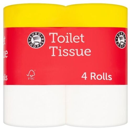 Euro Shopper Toilet Tissue 4 Rolls, Case of 12 Euro Shopper